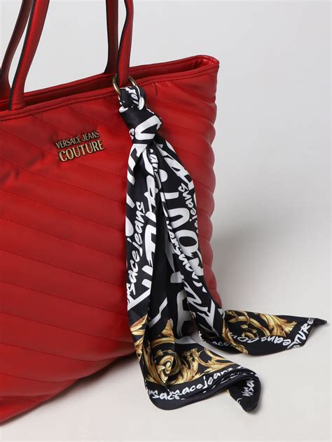 versace jeans bags red